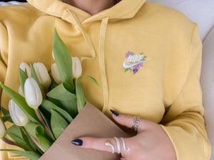 
                  
                    S - butter yellow swoosh sweatshirt (hoodie)
                  
                