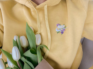 
                  
                    S - butter yellow swoosh sweatshirt (hoodie)
                  
                